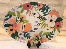 OVAL GOLD-TRIMMED FLORAL PORCELAIN SMALL PLATTER