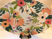 OVAL GOLD-TRIMMED FLORAL PORCELAIN SMALL PLATTER