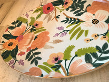 OVAL GOLD-TRIMMED FLORAL PORCELAIN SMALL PLATTER