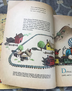 "WALT DISNEY'S DONALD DUCK'S TOY TRAIN" 1950 VINTAGE CHILDREN'S LITTLE GOLDEN BOOK (RARE!)