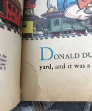 "WALT DISNEY'S DONALD DUCK'S TOY TRAIN" 1950 VINTAGE CHILDREN'S LITTLE GOLDEN BOOK (RARE!)