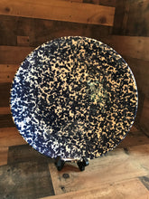 BLUE-SPECKLED, ENAMELWARE-LOOK, OVERSIZED PLATE