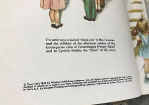 "WE LIKE KINDERGARTEN" 1965 FIRST-EDITION VINTAGE CHILDREN'S LITTLE GOLDEN BOOK