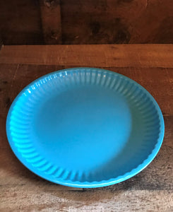 PICNIC-TIME! AWESOME "PAPER PLATE"-STYLE BLUE, HEAVY-DUTY PLASTIC INDOOR/OUTDOOR PLATES