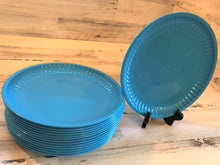 PICNIC-TIME! AWESOME "PAPER PLATE"-STYLE BLUE, HEAVY-DUTY PLASTIC INDOOR/OUTDOOR PLATES