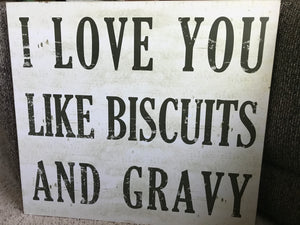 "BISCUITS & GRAVY" RUSTIC, FUN, FARMHOUSE WALL DECOR