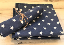 STARRY BLUE-DENIM AND WHITE CLOTH NAPKINS (SOLD INDIVIDUALLY)