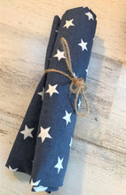 STARRY BLUE-DENIM AND WHITE CLOTH NAPKINS (SOLD INDIVIDUALLY)