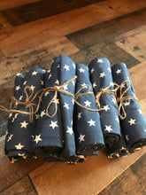 STARRY BLUE-DENIM AND WHITE CLOTH NAPKINS (SOLD INDIVIDUALLY)