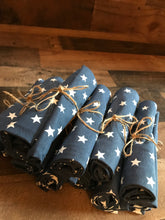 STARRY BLUE-DENIM AND WHITE CLOTH NAPKINS (SOLD INDIVIDUALLY)