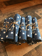 STARRY BLUE-DENIM AND WHITE CLOTH NAPKINS (SOLD INDIVIDUALLY)