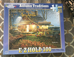 300 EXTRA-LARGE PIECE COUNTRY LIFE PUZZLE IT'S PUMPKIN TIME! BEAUTIFUL FALL SCENE (MADE IN THE USA!)