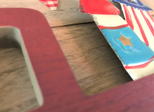 SO PATRIOTIC! SO CUTE! SO FUN! RETRO, RED TRUCK WALL DECOR (PERFECT FOR THE FOURTH OF JULY)