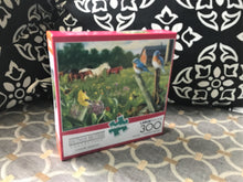 300-PIECE LARGE PIECES FARM-ISH PUZZLE WITH BIRD-THEME AND HORSE-THEME, FREE IN THE FIELD:  BEAUTIFUL, FAMILY-FRIENDLY PUZZLE (MADE IN THE USA!)