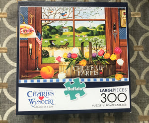 300 LARGER-PIECE PUZZLE THINGS ARE JUST PEACHY COUNTRY LIFE PUZZLE--FULL OF NOSTALGIA AND CHARM (AND MADE IN THE USA!)