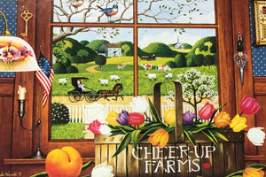 300 LARGER-PIECE PUZZLE THINGS ARE JUST PEACHY COUNTRY LIFE PUZZLE--FULL OF NOSTALGIA AND CHARM (AND MADE IN THE USA!)