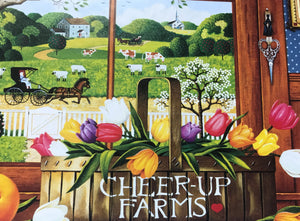 300 LARGER-PIECE PUZZLE THINGS ARE JUST PEACHY COUNTRY LIFE PUZZLE--FULL OF NOSTALGIA AND CHARM (AND MADE IN THE USA!)