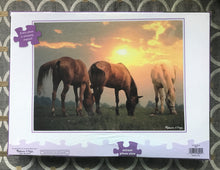 300-PIECE HORSE-THEMED PUZZLE:  BREAKFAST BUFFET WITH THE N E I G H BORS (MADE IN THE USA!)