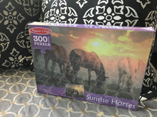 300-PIECE HORSE-THEMED PUZZLE:  BREAKFAST BUFFET WITH THE N E I G H BORS (MADE IN THE USA!)