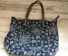 PATRIOTIC CANVAS TOTE-STYLE PURSE:  FOUR DIFFERENT STYLES (BLUE AND WHITE STARS/BLUE BANDANA-PATTERN/RED BANDANA-PATTERN/BLUE NAUTICAL