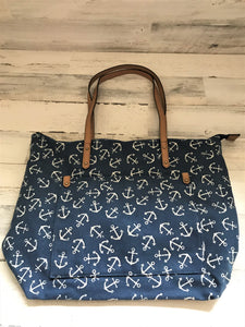 PATRIOTIC CANVAS TOTE-STYLE PURSE:  FOUR DIFFERENT STYLES (BLUE AND WHITE STARS/BLUE BANDANA-PATTERN/RED BANDANA-PATTERN/BLUE NAUTICAL