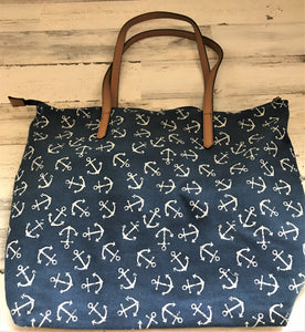 PATRIOTIC CANVAS TOTE-STYLE PURSE:  FOUR DIFFERENT STYLES (BLUE AND WHITE STARS/BLUE BANDANA-PATTERN/RED BANDANA-PATTERN/BLUE NAUTICAL