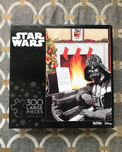 300 LARGE-PIECE CHRISTMAS-Y MERRY DARTH-MAS PUZZLE! A VERY STAR WARS-Y HOLIDAY PUZZLE COLLECTORS' ITEM (MADE IN THE USA!)