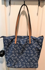 PATRIOTIC CANVAS TOTE-STYLE PURSE:  FOUR DIFFERENT STYLES (BLUE AND WHITE STARS/BLUE BANDANA-PATTERN/RED BANDANA-PATTERN/BLUE NAUTICAL