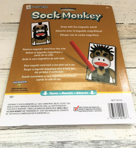 SOCK MONKEY TAKE-ALONG, MAGNETIC DRAWING BOARD (OLD-FASHIONED FUN!)