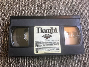 RARE BLACK DIAMOND ORIGINAL CLAMSHELL-CASE COPY OF "BAMBI" WALT DISNEY HOME VIDEO/THE CLASSICS (VHS 942)