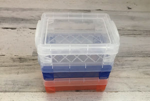 WEE, WITTLE, PLASTIC STORAGE BOXES (PERFECT FOR CRAYONS OR SMALL TREASURES)