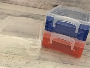 WEE, WITTLE, PLASTIC STORAGE BOXES (PERFECT FOR CRAYONS OR SMALL TREASURES)