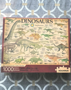 1,000-PIECE VERY SPECIAL SMITHSONIAN 36-DINOSAUR NATURE-THEMED PUZZLE (EDUCATIONAL, BEAUTIFUL, AND FRAME-WORTHY)