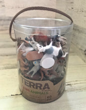 60-PIECE TERRA PLASTIC FARM ANIMALS SET