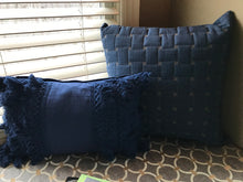 TOP-QUALITY,  B I G  BRUSHED-DENIM, BASKET-WEAVE THROW PILLOW (20" X 20")