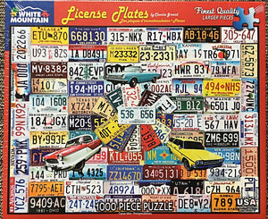 1,000 LARGER PIECES PUZZLE:  YOU WIN THE LICENSE PLATE GAME! STATE PLATES PUZZLE WITH VINTAGE CHARM (MADE IN THE USA)
