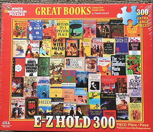 300 EXTRA-LARGE PIECES BOOK-THEMED PUZZLE:  PERFECT FOR BOOKWORMS! A WONDERFUL PUZZLE-FUL OF GREAT BOOKS (MADE IN THE USA!)
