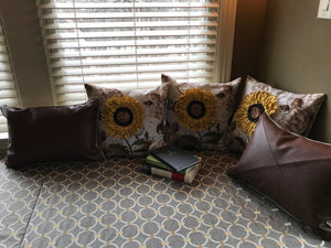 SO PRETTY! 3-D PETALS SUNFLOWER FARMHOUSE THROW PILLOW